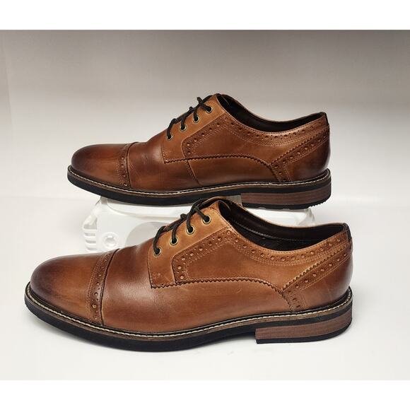 Nunn Bush Men\'s Overland Cap Toe Oxford Tan Nubuck Brown Dress Shoes Size 12M main image 13